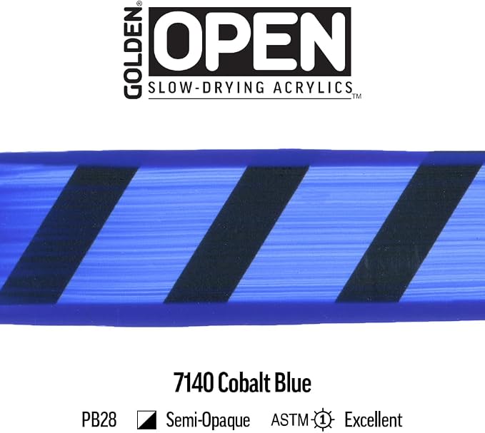 OPEN Slow-Drying Acrylics by GOLDEN, Cobalt Blue, 5 fl oz. tube, Professional - Image 6