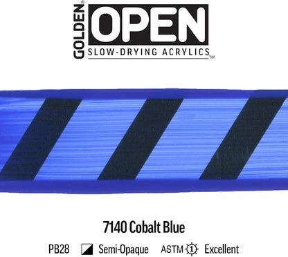 OPEN Slow-Drying Acrylics by GOLDEN, Cobalt Blue, 5 fl oz. tube, Professional - Image 6