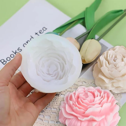 3D Peony Candle Mold 2Pack, Peony Molds - Image 3