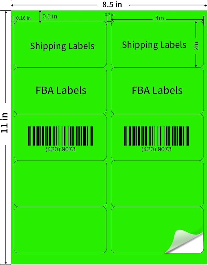 STARLIBOO Shipping Labels Stickers, Permanent Adhesive Sticker - Image 2