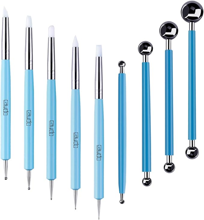 Caydo 9 Pieces Stylus Tools, 5 Pieces 2 Way Total 10 Different DIY Silicone and by Caydo