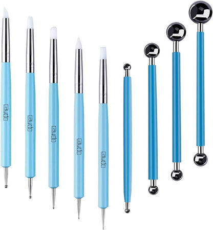 Caydo 9 Pieces Stylus Tools, 5 Pieces 2 Way Total 10 Different DIY Silicone and by Caydo