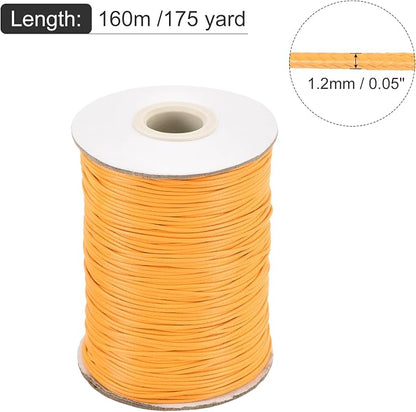 MECCANIXITY Waxed Cord 1.2mm Waxed Polyester Cord 175 Yard Wax String - Image 2