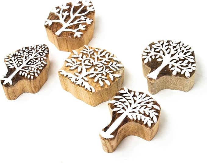 Wooden Printing Stamps Indian Design by Hashcart