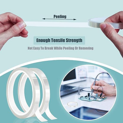 2 Rolls 10mm x33m Clear Heat Tape, Transparent High Temperature Heat Resistant - Image 5