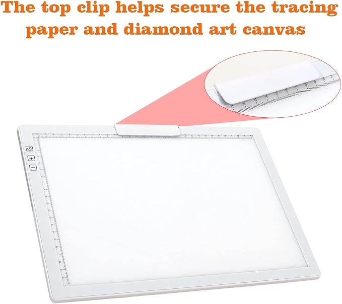 Rechargeable A4 LED Light Pad w/Built-in Riser Stands, 6 Levels of Brightness - Image 3