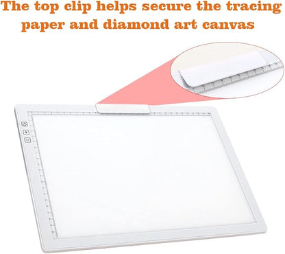 Rechargeable A4 LED Light Pad w/Built-in Riser Stands, 6 Levels of Brightness - Image 3