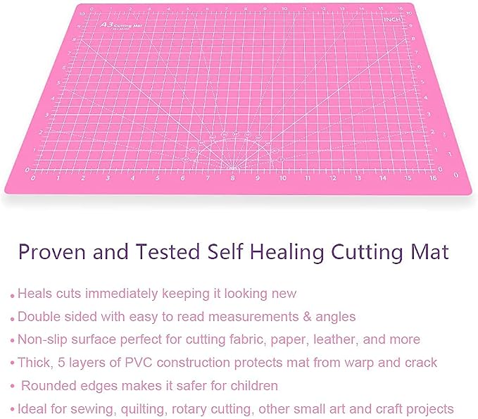 Headley Tools 18"x12" Thickened Self Healing Cutting Mat, A3 Rotary Cutting - Image 9