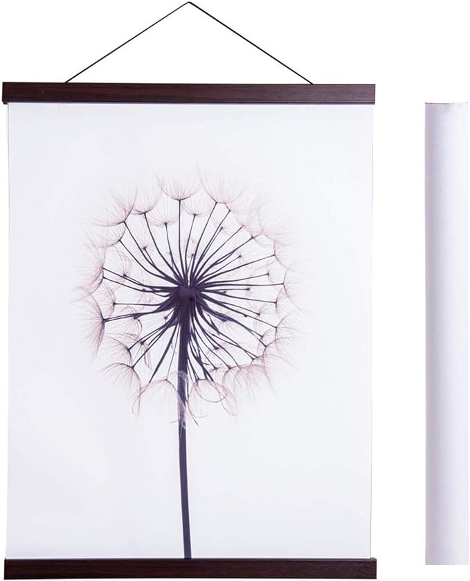 Artmag Magnetic Poster Hanger Frame, 40x27 40x30 40x60 Light Wood Wooden Magnet by Artmag