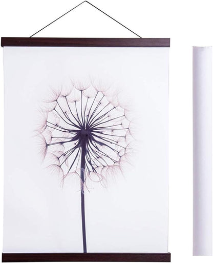 Artmag Magnetic Poster Hanger Frame, 40x27 40x30 40x60 Light Wood Wooden Magnet by Artmag