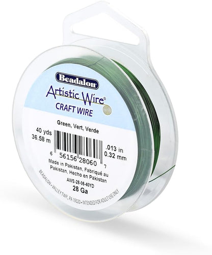 Artistic Wire, 28 Gauge Tarnish Resistant Colored Copper Craft Wire, 40 yd by Unknown