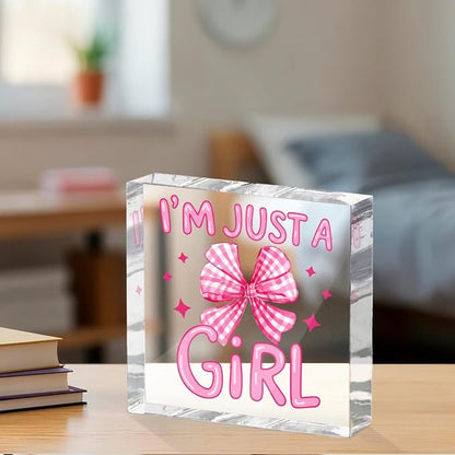 Positive Affirmation Gifts for Women Friends, Preppy Desk Decor Acrylic Sign - Image 3