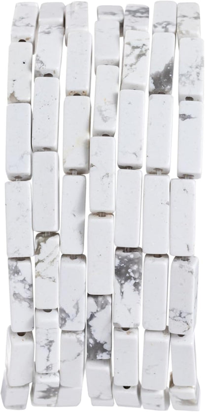 Natural White Turquoise Rectangle Tube Beads 4x13mm 38cm/str Loose Semi by nusgnirps