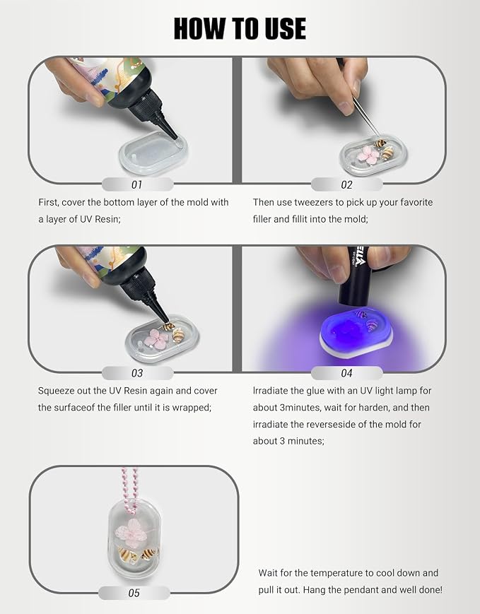 Visbella UV Resin Making Kit, Fast Curing Hard Type Clear Resin - Image 7