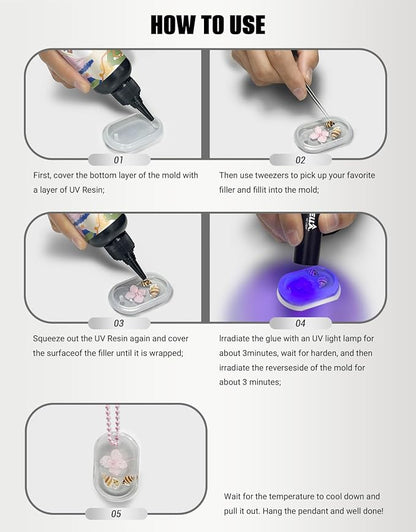 Visbella UV Resin Making Kit, Fast Curing Hard Type Clear Resin - Image 7