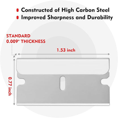 WORKPRO 100-Pack Single Razor Edge Blades, Industrial Scraper Razor Blades - Image 2