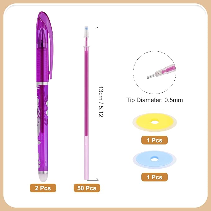 PATIKIL 2Pcs Erasable Gel Pens - Image 2