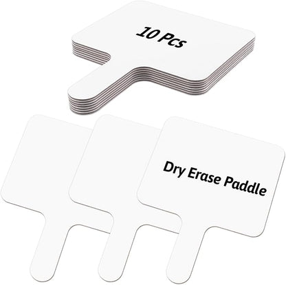 10 Pcs Dry Erase Answer Paddles 10x8 Inch Handheld White Boards Mini Double by Unknown