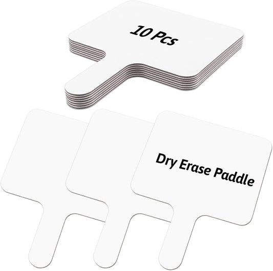10 Pcs Dry Erase Answer Paddles 10x8 Inch Handheld White Boards Mini Double by Unknown