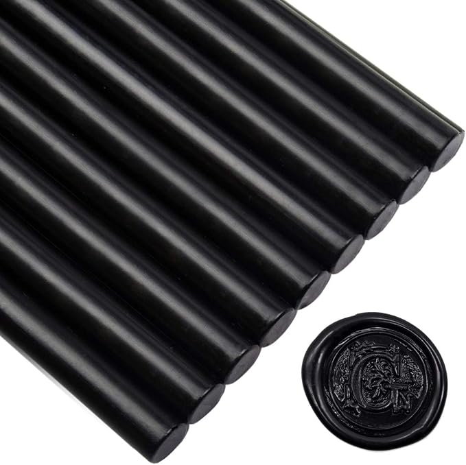 Black Large Sealing Wax Sticks for Hot Melting Glue Gun by TELOSMA