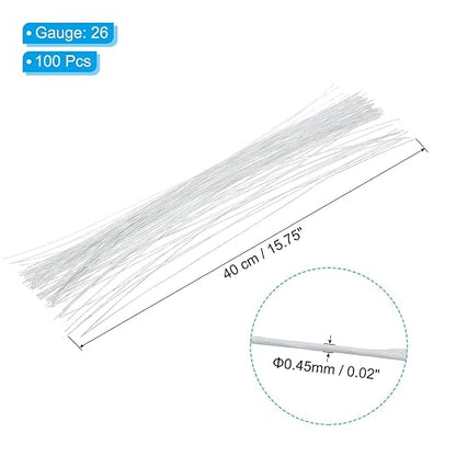 PATIKIL 26 Gauge 16" Floral Stem Wire - Image 2