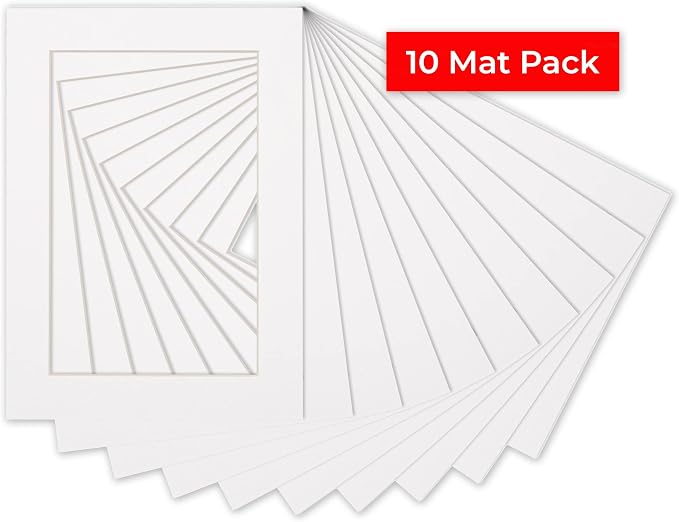 Poster Palooza Pack of Ten 8x10 Mats Bevel Cut - Image 2
