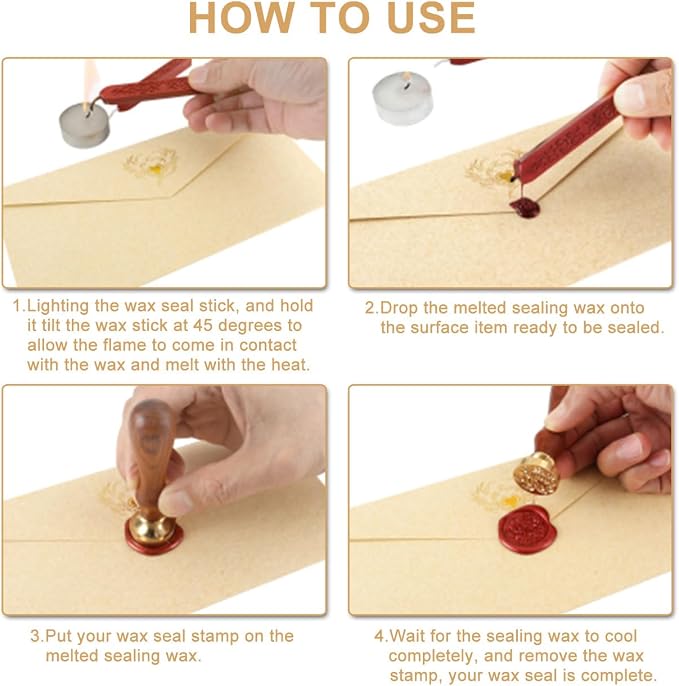 Yoption 12 Pcs Rose Gold Sealing Wax Sticks - Image 6