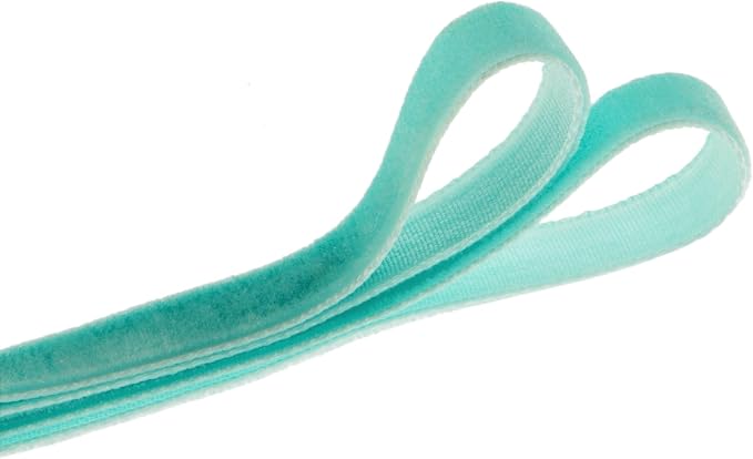 Vintage Turquoise Blue Velvet Ribbon Christmas Ribbon - Image 2