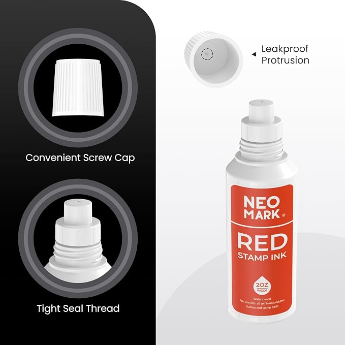 Premium Stamp Ink, Quick-Drying & AP-Certified Non-Toxic Refill Ink - Image 5