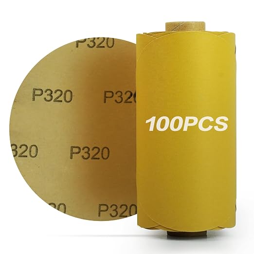 PSA Sanding Discs 6 Inch Adhesive Backed Sandpaper 100 Pack 320 Grit Self by Keeimp