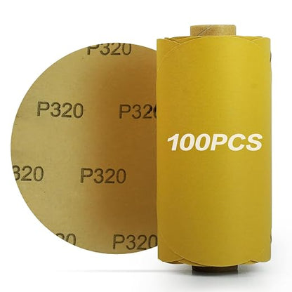 PSA Sanding Discs 6 Inch Adhesive Backed Sandpaper 100 Pack 320 Grit Self by Keeimp