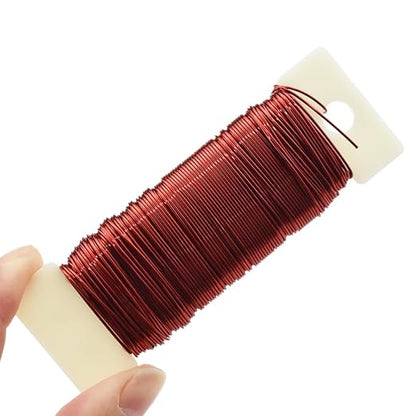 HAHIYO 22Gauge Red Metal Floral Wire - Image 7