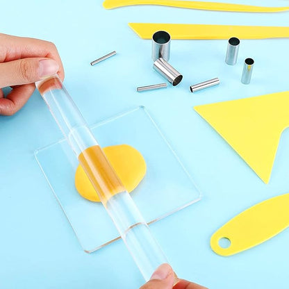 Yayatty Polymer Clay Tools, Acrylic Clay Roller, Acrylic Sheet, Rotary Cutting - Image 2