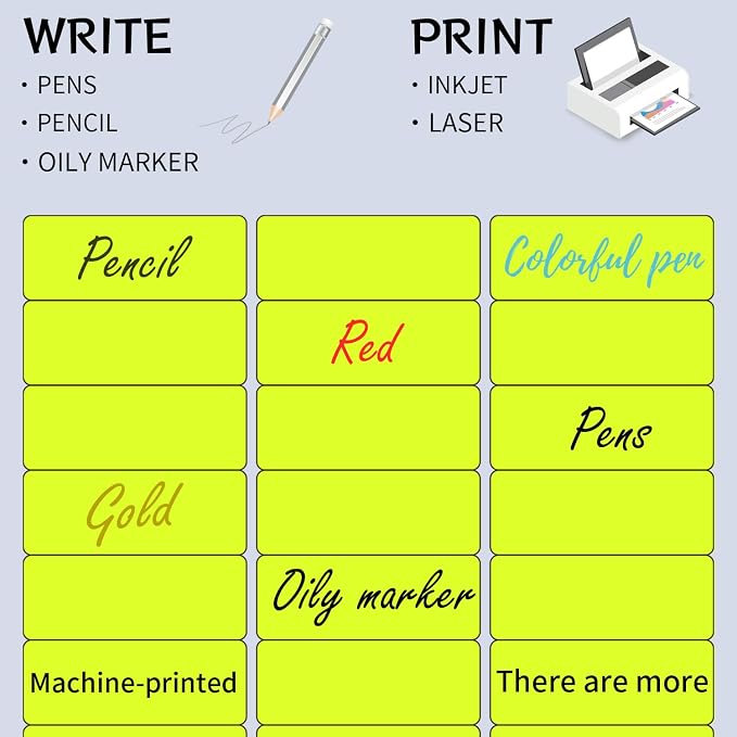 STARLIBOO 1" x 2-5/8" Address Labels- Neon Color Fluorescent Mailing Labels - Image 4