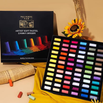 Paul Rubens Professional Soft Pastels, Handmade 72 Vibrant Colors Chalk Pastels - Image 8