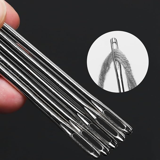 6" Professional Upholstery Needle 15cm length 3mm thickness, Big Eye Hand - Image 6
