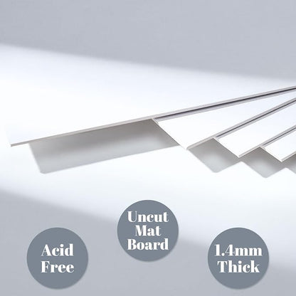 Prudiut 15 Pack 11x14 Backing Boards Only, Uncut White Mat Board Acid Free Mat - Image 3