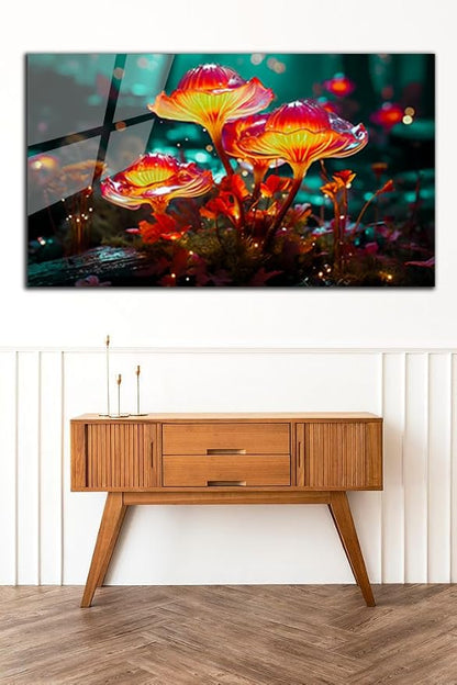 SpiritualHands Fantastic Mushrooms Glass Wall Art Oil Painting - Image 6