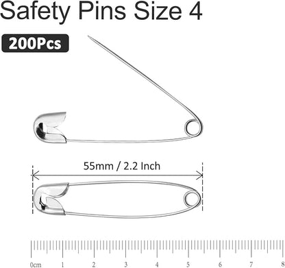 200 PCS 55mm / 2.2 Inch Safety Pins Heavy Duty Quilting Pins, Large Safety Pins - Image 5