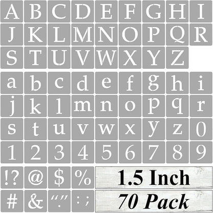 1.5 Inch Alphabet Letter Stencils by REOLAN