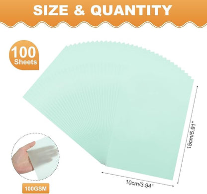 MECCANIXITY 100 Sheet Colored Vellum Paper 4" x 6", 100gsm Translucent - Image 2