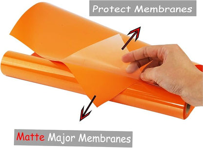 Guangyintong Heat Transfer Vinyl Orange HTV Rolls, Matte Surface HTV - Image 4