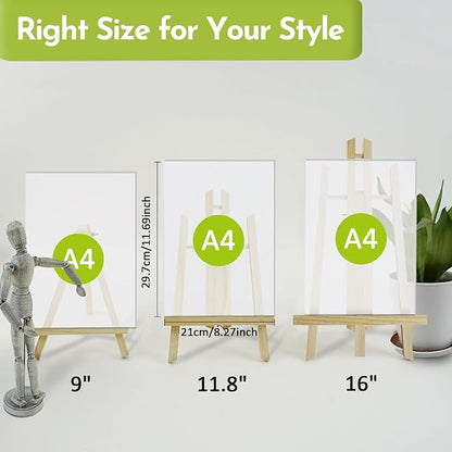 CONDA 6 Pack 11.8" Tabletop Easel, Portable A-Frame Tripod Tabletop Easel Set - Image 5