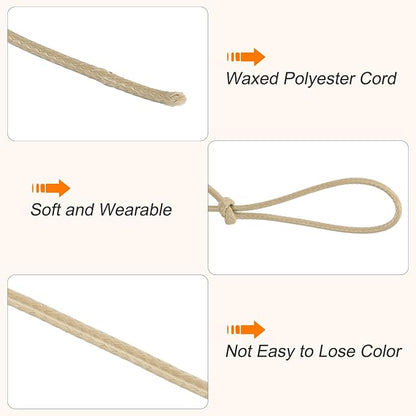 MECCANIXITY Waxed Cord 2.5mm Waxed Polyester Cord 87 Yard Wax String - Image 3