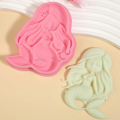 1 Pcs Mermaid Candy Fondant Mold, Reusable Chocolate Silicone Molds - Image 2
