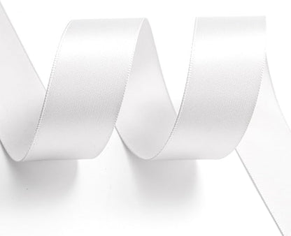 1-1/2" x 50 Yards White Polyester Satin Ribbon Single Faced Fabric Ribbons - Image 6