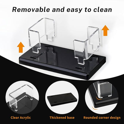 Acrylic Business Card Holder Black 1Pack Enlarged Holds 120 Cards - Image 4