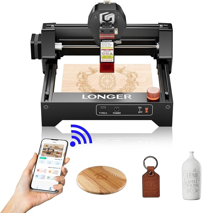 LONGER Ray5 mini Laser Engraver, 12000mm/min High-Speed Cutter by HOME