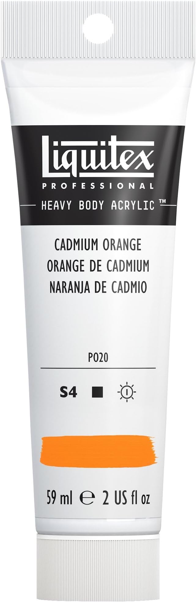 Liquitex Professional Heavy Body Acrylic Paint, 2-oz Tube, Cadmium Orange by Liquitex