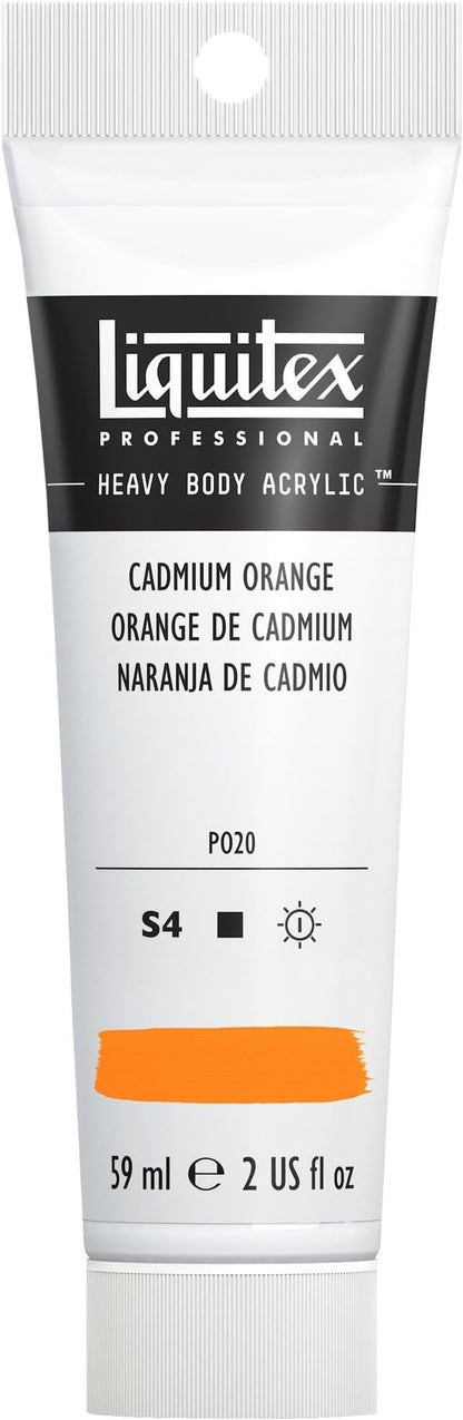 Liquitex Professional Heavy Body Acrylic Paint, 2-oz Tube, Cadmium Orange by Liquitex